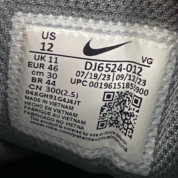 Nike Baseball Cleats Diamond Alpha Huarache 4 Keystone Gray DJ6524-012 Men Sz - Picture 8 of 10